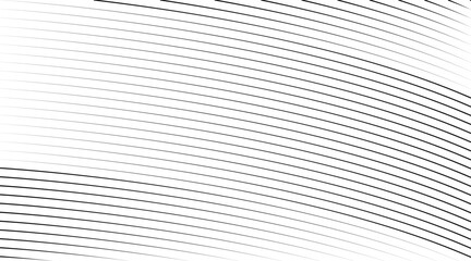 Black curvy lines pattern on white background, vector illustration