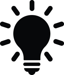lightbulb idea glyph icon