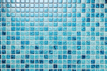 Fototapeta premium Tile wall background with colorful pieces, generative ai.