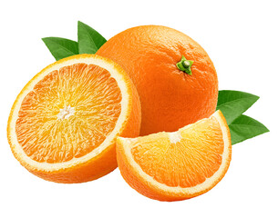 Orange isolated on white background, full depth of field