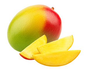 Mango isolated on white background, full depth of field