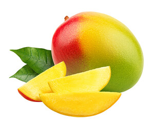 Mango isolated on white background, full depth of field
