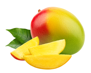 Mango isolated on white background, full depth of field