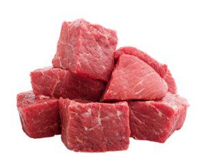 meat, beef, isolated on white background, full depth of field