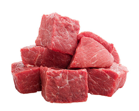 meat, beef, isolated on white background, full depth of field