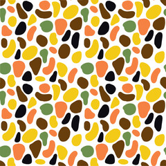 Abstract stones seamless pattern in flat style. Vector illustration