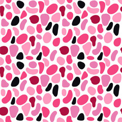 Abstract stones seamless pattern in flat style. Vector illustration