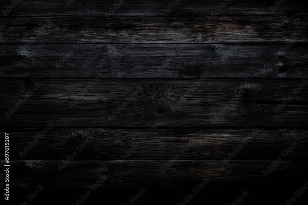 Aufkleber dimly lit forest with rays of light piercing through the trees. generative ai