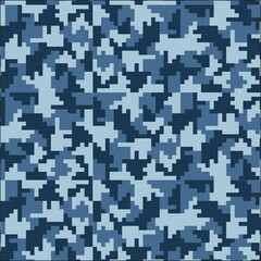A blue camouflage pattern that is blue and background