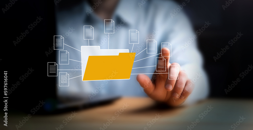 Aufkleber document management system, dms and business process system automation technology