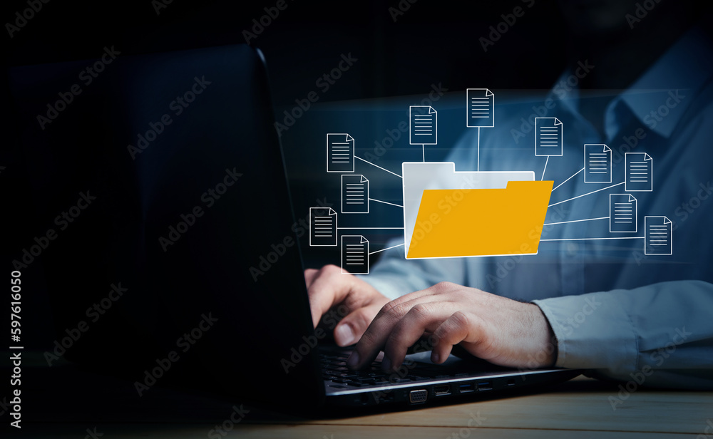 Aufkleber document management system, dms and business process system automation technology