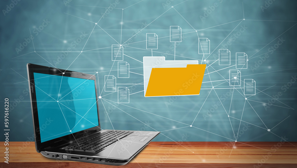 Aufkleber document management system, dms and business process system automation technology