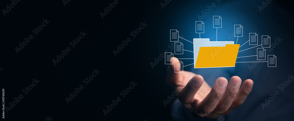 Aufkleber document management system, dms and business process system automation technology