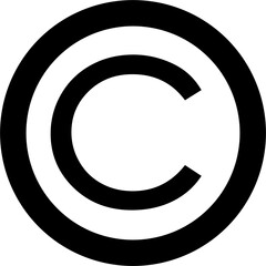 copyright symbol in flat style