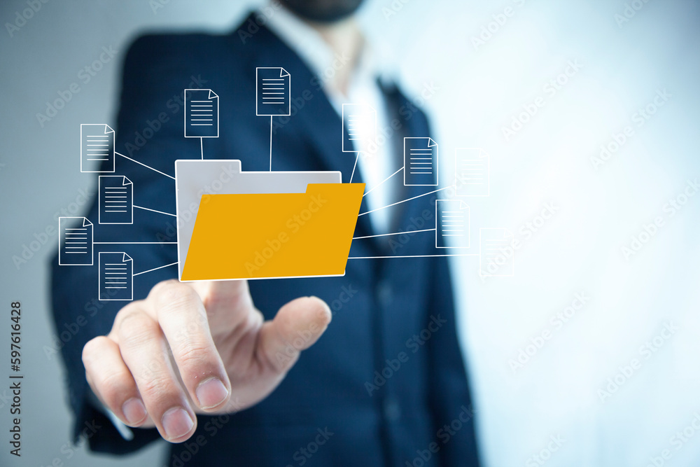 Aufkleber document management system, dms and business process system automation technology