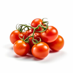 Large Red Cherry Tomatoes Isolated White Background