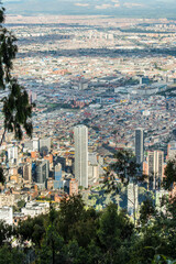 Landscape of high buildings in Bogota, Colombia