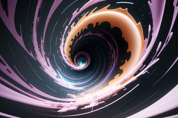 Wallpaper Abstract organic curve wave in motion. AI Generative