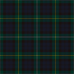 Campbell of Louden modern tartan plaid. Scottish pattern fabric swatch close-up. 