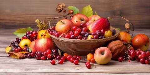 autumn still life with apples