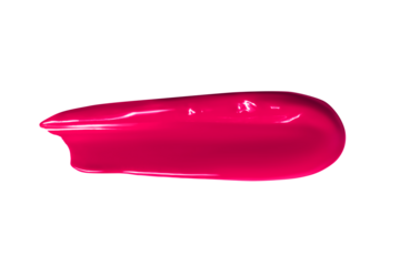 Smear of lipstick, lip gloss, paint, pink. Isolated  PNG