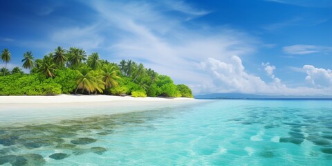 beach with palm trees