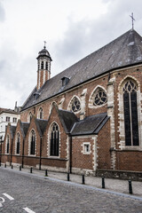 Obraz premium Church of St. Mary Magdalene (Chapelle de la Madeleine) - one of the oldest churches in Brussels, Belgium. Church of St. Mary Magdalene established by the Brothers of Mercy in 13th century.