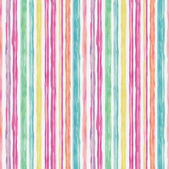 Seamless pattern of pastel rainbow colored watercolor stripes