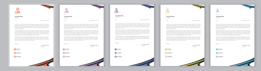 New Corporate And Creative Professional Business Elegant,Modern letterhead template design in minimalist style a4