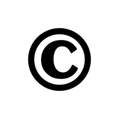 Copyright icon vector. copyright symbol