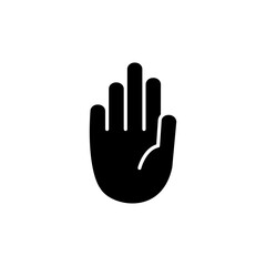 Obraz premium Hand icon vector. hand symbols. palm