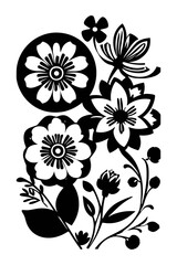 Black and white clip art icon vector 