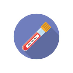 WBC HPF Blood Test Concept Design. Vector Illustration.	