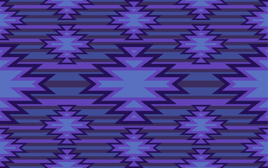 Western seamless repeat pattern design in purple hue - Vector Illustration