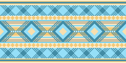 Naklejka premium Southwest western design style in a seamless repeat pattern - Vector Illustration
