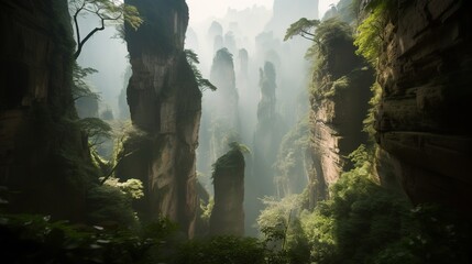 Misty Pillars of Zhangjiajie