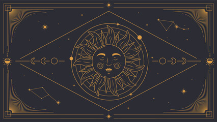Mystical sun drawing