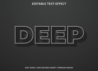 text effect editable template with abstract style use for business brand and logo