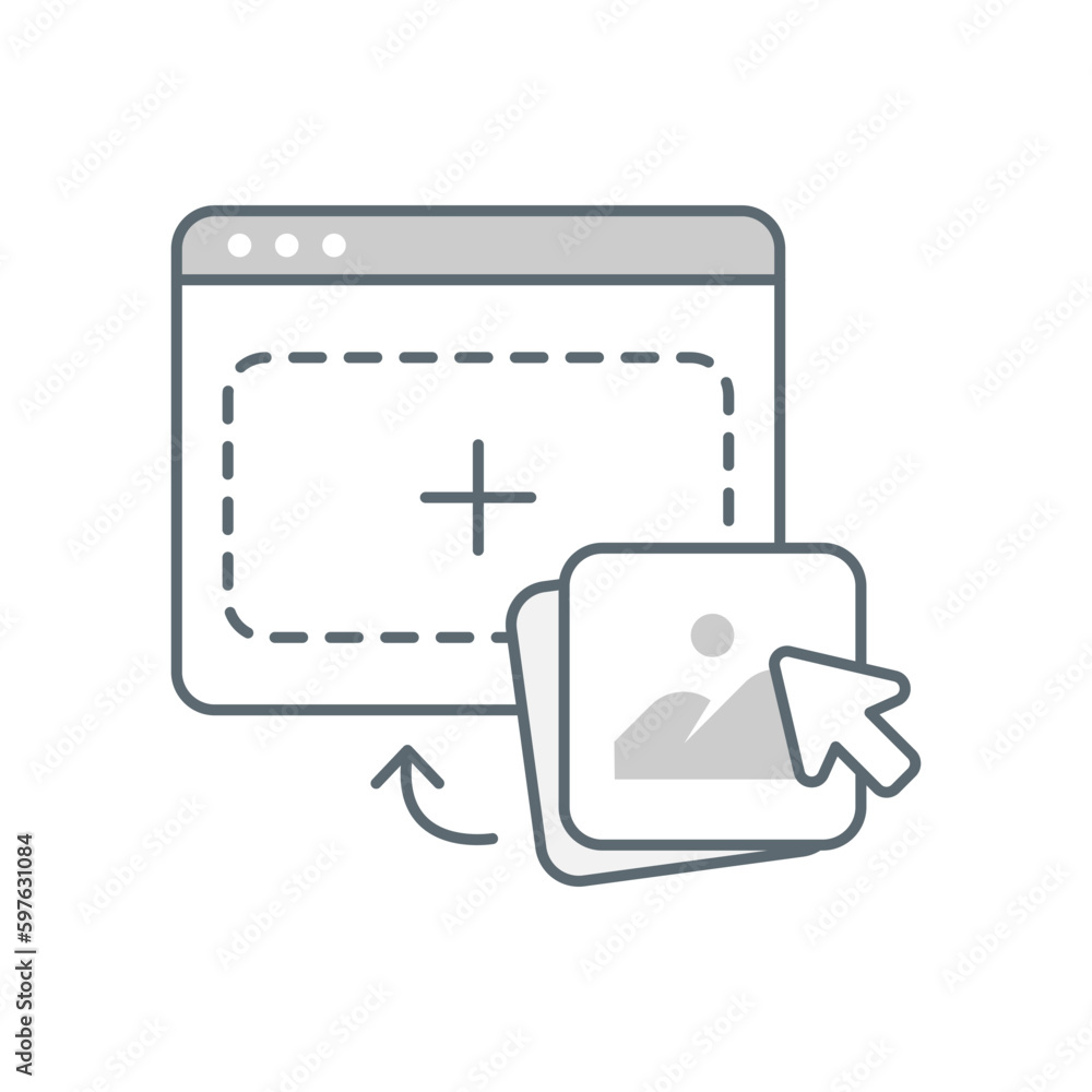 Poster drag and drop to upload or add file concept illustration flat design vector eps10. modern graphic el