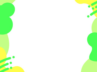 蛍光カラーのポップなフレーム背景