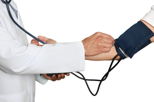 Doctor Checking the Blood Pressure - Isolated