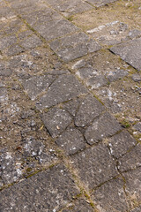 Obraz premium part of the old decorative road in the park for walking