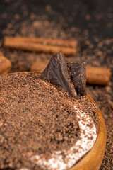 Milk sweet yogurt with bifidobacteria and chocolate