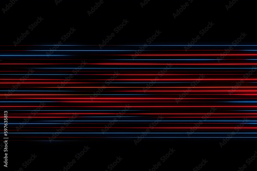 Wall mural abstract background of long explosure tale light on black ,technology backgroud. neural network ai g