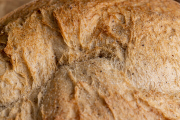 hard crisp crust of a freshly baked loaf of bread