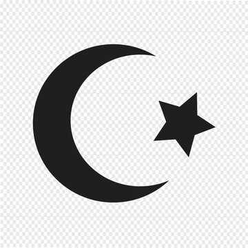 Symbol of Islam Star crescent icon