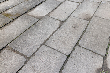 part of the old decorative road in the park for walking