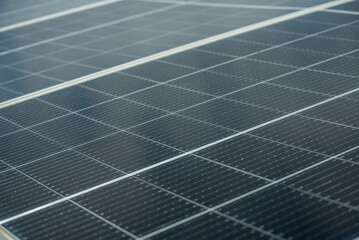 módulos de placas fotovoltaicas e detalhes das peças para geração de energia limpa