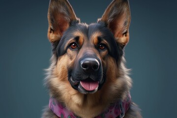 Portrait of a beautiful dog German Shepherd breed close-up. AI generated, human enhanced