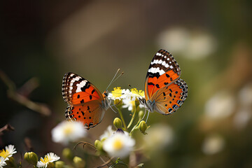 Obraz premium Spring into Beauty with Butterfly AI Generated